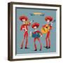 Dia De Muertos. Mariachi Band of Skeletons. Mexican Tradition.-NGvozdeva-Framed Art Print