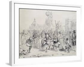 Dia De Reyes in Havana, Cuba 19th Century Engraving-Frederick George Cotman-Framed Giclee Print