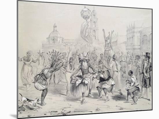 Dia De Reyes in Havana, Cuba 19th Century Engraving-Frederick George Cotman-Mounted Giclee Print
