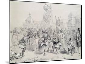 Dia De Reyes in Havana, Cuba 19th Century Engraving-Frederick George Cotman-Mounted Giclee Print