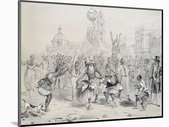 Dia De Reyes in Havana, Cuba 19th Century Engraving-Frederick George Cotman-Mounted Giclee Print