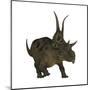 Diabloceratops, a Herbivorous Dinosaur from the Cretaceous Period-null-Mounted Art Print