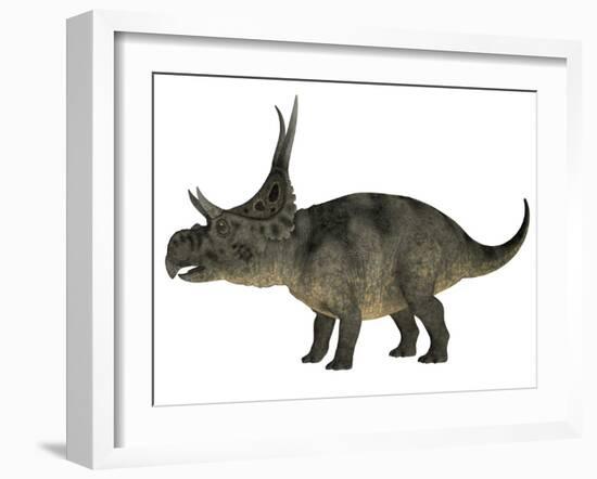 Diabloceratops Dinosaur-Stocktrek Images-Framed Art Print