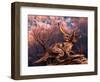 Diabloceratops Was a Ceratopsian Dinosaur from the Cretaceous Period-null-Framed Art Print