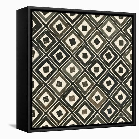 Diagonal Squares Light-Kathrine Lovell-Framed Stretched Canvas