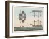 Diagram Explaining Atmospheric Refraction Using Pictures of Ships at Sea to Illustrate the Concept-Charles F. Bunt-Framed Art Print