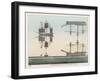 Diagram Explaining Atmospheric Refraction Using Pictures of Ships at Sea to Illustrate the Concept-Charles F. Bunt-Framed Art Print