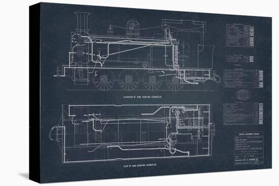 Diagram for Tank Engines II-The Vintage Collection-Stretched Canvas