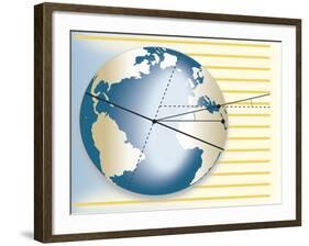 Diagram Illustrating Calculation of Eratosthenes of Cyrene-null-Framed Giclee Print