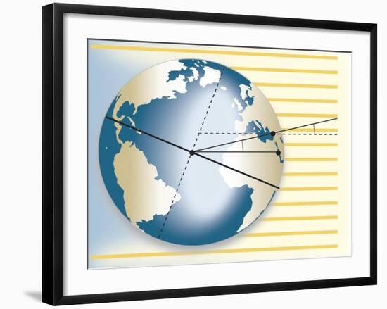 Diagram Illustrating Calculation of Eratosthenes of Cyrene-null-Framed Giclee Print