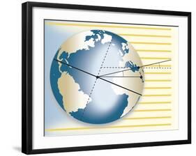 Diagram Illustrating Calculation of Eratosthenes of Cyrene-null-Framed Giclee Print