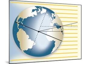 Diagram Illustrating Calculation of Eratosthenes of Cyrene-null-Mounted Giclee Print