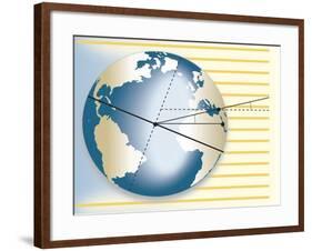 Diagram Illustrating Calculation of Eratosthenes of Cyrene-null-Framed Giclee Print