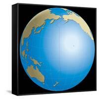 Diagram of Earths International Date Line-null-Framed Stretched Canvas