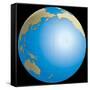 Diagram of Earths International Date Line-null-Framed Stretched Canvas