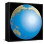 Diagram of Earths International Date Line-null-Framed Stretched Canvas