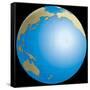 Diagram of Earths International Date Line-null-Framed Stretched Canvas