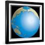 Diagram of Earths International Date Line-null-Framed Giclee Print