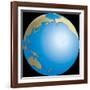 Diagram of Earths International Date Line-null-Framed Giclee Print