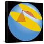 Diagram of Geographic Coordinate System of Earth-null-Framed Stretched Canvas