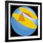 Diagram of Geographic Coordinate System of Earth-null-Framed Giclee Print