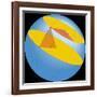 Diagram of Geographic Coordinate System of Earth-null-Framed Giclee Print
