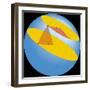 Diagram of Geographic Coordinate System of Earth-null-Framed Giclee Print