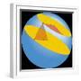 Diagram of Geographic Coordinate System of Earth-null-Framed Giclee Print