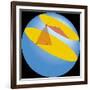 Diagram of Geographic Coordinate System of Earth-null-Framed Giclee Print