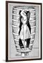 Diagram of Mrs Anne Edson Taylor in the Barrel in Which She Plunged over the Niagara Falls, 1901-null-Framed Giclee Print