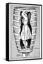 Diagram of Mrs Anne Edson Taylor in the Barrel in Which She Plunged over the Niagara Falls, 1901-null-Framed Stretched Canvas