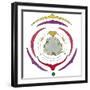 Diagram of Orchid Flower, Orchidaceae, Cross-Section-null-Framed Giclee Print