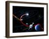 Diagram of Paths Taken by the 2 Voyager Spacecraft-Julian Baum-Framed Photographic Print