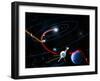 Diagram of Paths Taken by the 2 Voyager Spacecraft-Julian Baum-Framed Photographic Print