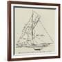 Diagram of Racing Yacht, Naming Sails, Ropes, and Spars-null-Framed Giclee Print