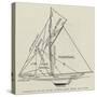 Diagram of Racing Yacht, Naming Sails, Ropes, and Spars-null-Stretched Canvas