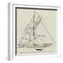 Diagram of Racing Yacht, Naming Sails, Ropes, and Spars-null-Framed Giclee Print