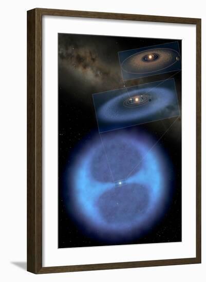 Diagram of Solar System and Oort Cloud-null-Framed Photographic Print