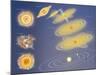 Diagram of Solar System Formation-null-Mounted Giclee Print