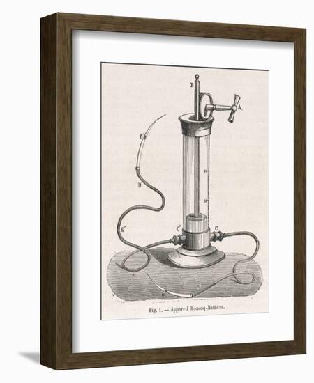 Diagram of the Apparatus Used by Moncoq-Mathieu for Transfusing Blood-null-Framed Art Print