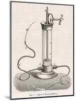 Diagram of the Apparatus Used by Moncoq-Mathieu for Transfusing Blood-null-Mounted Art Print