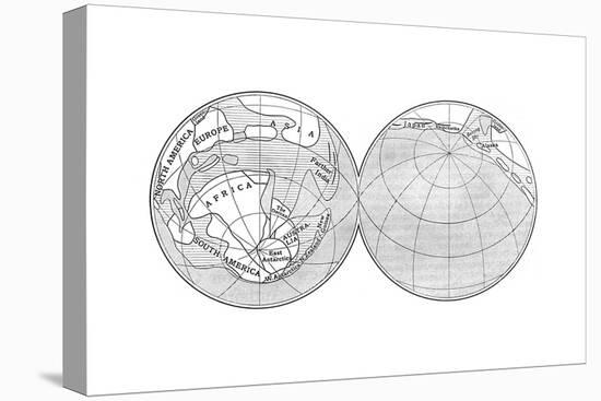 Diagram of the Earth During the Carboniferous Period, 1922-null-Stretched Canvas