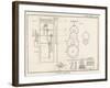 Diagram of the Inner Workings of a Clock-null-Framed Art Print