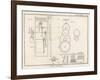 Diagram of the Inner Workings of a Clock-null-Framed Art Print