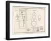 Diagram of the Inner Workings of a Clock-null-Framed Art Print