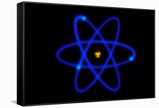 Diagram of the Structure of the Atom-David Parker-Framed Stretched Canvas