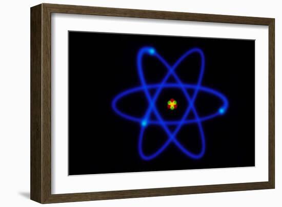 Diagram of the Structure of the Atom-David Parker-Framed Photographic Print