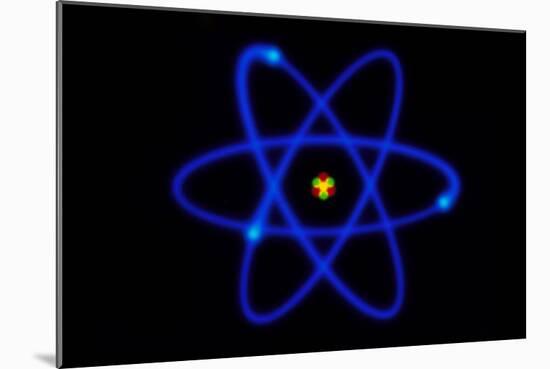 Diagram of the Structure of the Atom-David Parker-Mounted Photographic Print