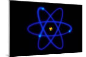 Diagram of the Structure of the Atom-David Parker-Mounted Photographic Print