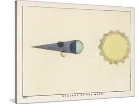 Diagram Showing an Eclipse of the Moon-Charles F. Bunt-Stretched Canvas